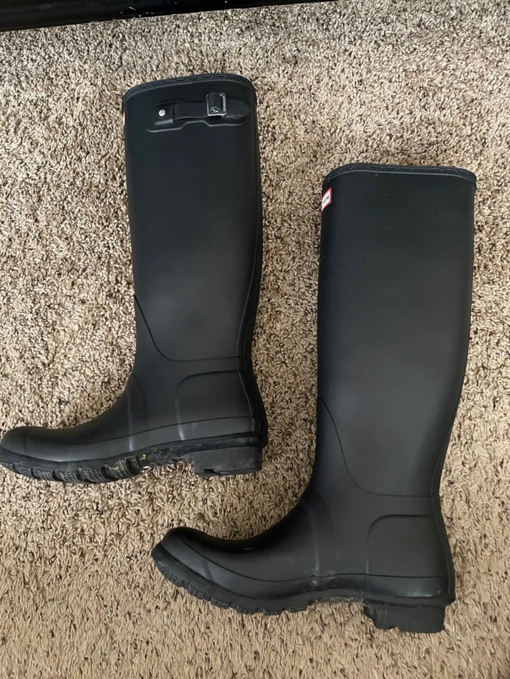 Hunter Original Black Matte Tall Boots 8 - Picture 6 of 12